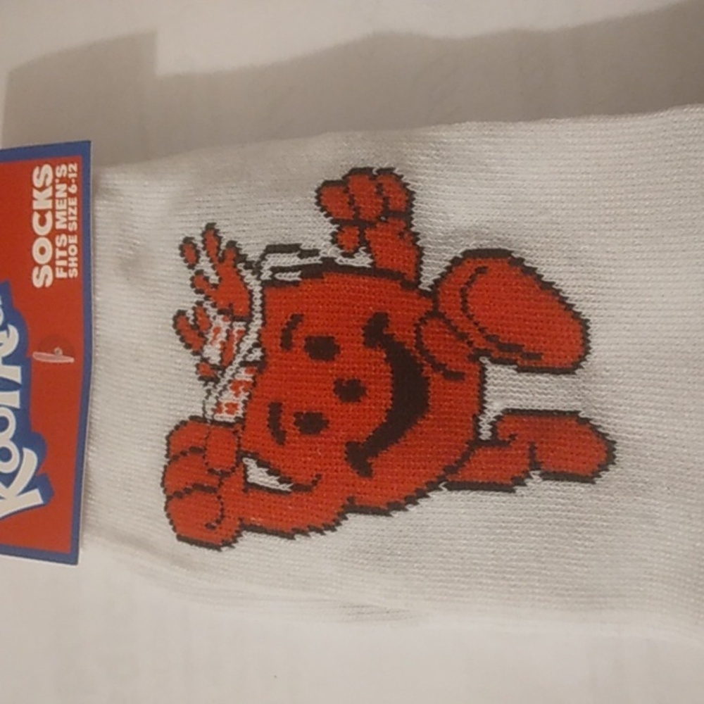Gender-neutral fun socks white with red - Picture 3 of 4